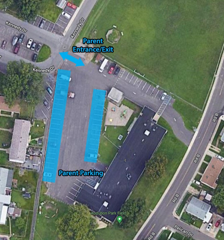Image of Map of Audubon PreSchool building and parking lot